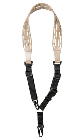 [697438121409] Limbsaver 12140 Tactical Sling Tan w/ Black Strap Nylon 48" OAL 1" W  &  Adjustable One-Two Point Design