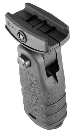 [676315024903] Mission First Tactical RFG React Vertical Grip Folding Black Polymer for AR-Platform