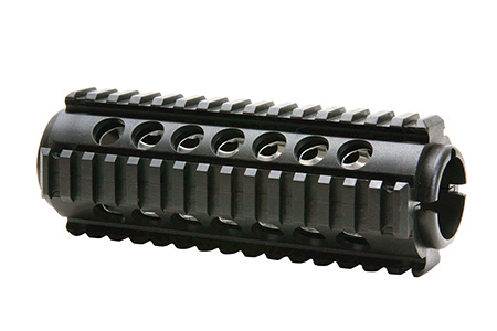 [708279009914] ProMag PM242 Quad Rail Handguard 2-Piece Polymer w/Aluminum Heat Shield Insert Black AR-15 Carbine