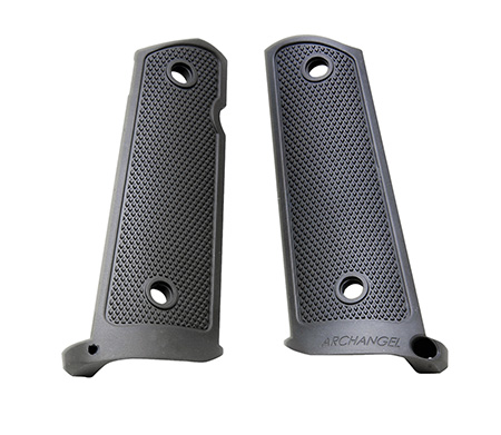 [708279010378] Archangel AA108 Grip Panels  Made of Aluminum With Black Anodized Diamond Checkering Finish for 1911 Government