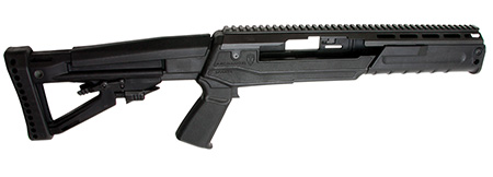 [708279010590] Archangel AA1430 Sparta Conversion Stock Black Synthetic 4 Position Collapsible with Pistol Grip for Ruger Mini-14, Mini Thirty