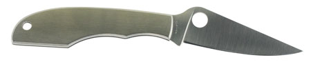 [716104008964] Spyderco C138P GrassHopper  2.30" Folding Clip Point Plain 12C27 Sandvik Blade Engraved Spyderco Bug Stainless Steel Handle