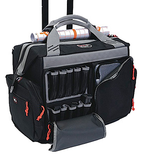 [856056002563] GPS Bags 2215RB Rolling  Black Canvas Holds 4 Handguns