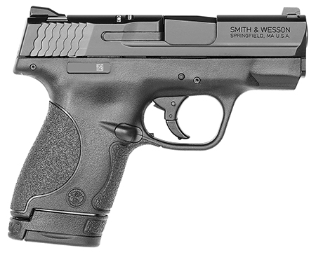 [022188147230] Smith  &  Wesson 187021 M & P Shield *CA Compliant Micro-Compact Frame 9mm Luger 7+1/8+1, 3.10" Black Armornite Stainless Steel Barrel  &  Serrated Slide, Black Polymer Frame  &  Grip,
