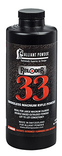 [008307420019] Alliant Powder RELODER33 Rifle Powder Reloder 33 Rifle Multi-Caliber Magnum 1 lb