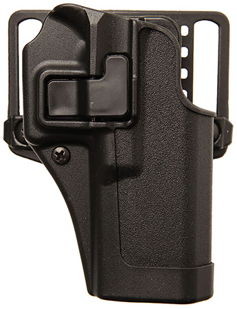 [648018134364] Blackhawk 410530BKR Serpa CQC  OWB Size 30 Matte Black Polymer Belt Loop/Paddle Compatible w/Glock 29/30/39 Right Hand