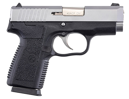 [602686127318] Kahr Arms CM4543 CM45  45 ACP 5+1 3.30" Serrated Steel Barrel, Matte Stainless Serrated Steel Slide, Black Polymer Frame, Black Textured Polymer Grip, No Safety, Right Hand