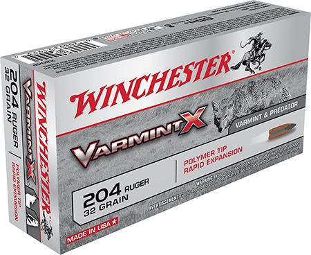 [020892219939] Winchester Ammo X204P Varmint X  204Ruger 32gr Polymer Tip Rapid Expansion 20 Per Box/10 Case