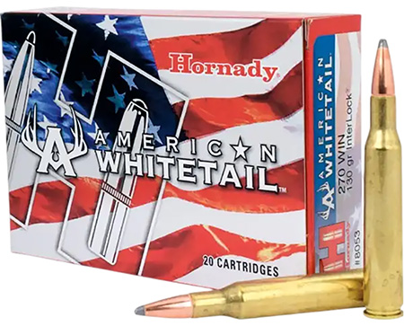 [090255380538] Hornady 8053 American Whitetail  270Win 130gr InterLock Spire Point 20 Per Box/10 Case