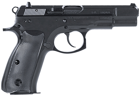 [806703911304] CZ-USA 91130 75BD  9mm Luger 16+1 4.60" Black Steel Barrel, Black Steel Serrated Slide, Black Polycoat Steel Frame w/Beavertail, Black Plastic Grip, Ambidextrous