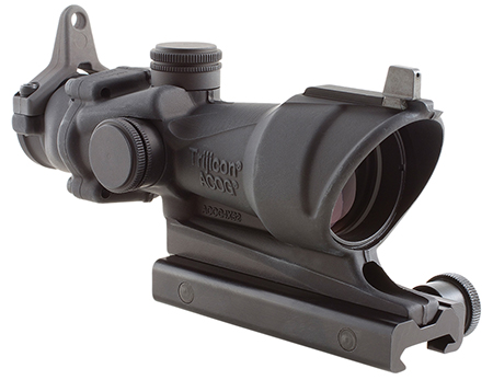 [719307303911] Trijicon 100092 ACOG  Black Hardcoat Anodized 4x32mm Illuminated Amber Crosshair .308/7.62 BDC Reticle