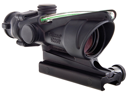 [719307303423] Trijicon 100229 ACOG  Black Hardcoat Anodized 4x 32mm Illuminated Green Chevron Reticle