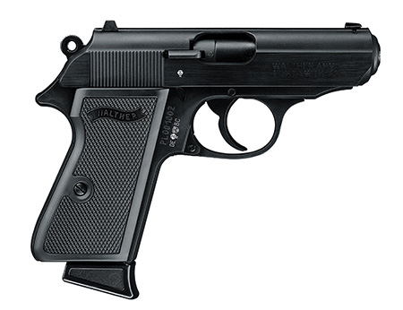 [723364200250] Walther Arms 5030300 PPK/S  22 LR 10+1 3.30" Steel/Threaded Barrel Matte Black Tenifer Serrated/Steel Slide, Black Zinc Alloy Frame w/Beavertail, Black Checkered Polymer Grips