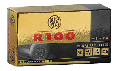 [4000294134197] RWS/Umarex 2134195 R100 Premium Line 22LR 40gr Lead Round Nose 50 Per Box/100 Case