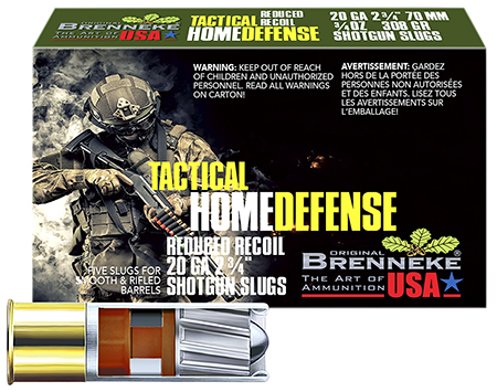 [4030128200293] Brenneke SL202THD THD Home Defense 20Gauge 2.75" 3/4oz Slug Shot 5 Per Box/50 Case