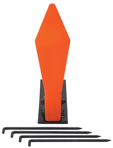 [076683448866] Champion Targets 44886 .22 Diamond Pop-Up Target Rimfire Rifles Orange Steel Diamond Standing Includes Ground Stakes