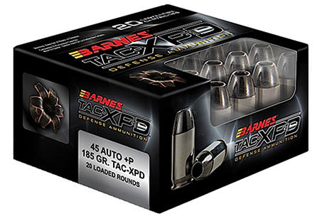[716876245017] Barnes Bullets 21555 TAC-XPD Defense Handgun 45ACP +P 185gr 20 Per Box/10 Case