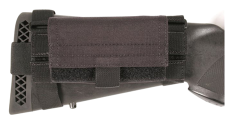 [648018006029] Blackhawk 52BS02BK Buttstock Shell Pouch  Black Nylon 5rd Shotgun Ambidextrous