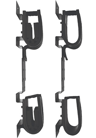 [786602100651] Rugged Gear 10065 Screw Mount Double Hook Black Steel Holds 2 Rifle/Shotgun
