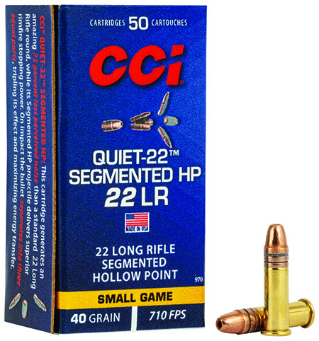 [076683009708] CCI 970 Quiet-22 Segmented HP 22LR 40gr Segmented Hollow Point 50 Per Box/100 Case
