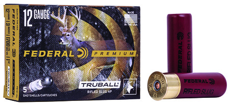 [029465029807] Federal PB131RS Premium Vital-Shok TruBall 12Gauge 3" 1oz RifledSlug Shot 5 Per Box/50 Case