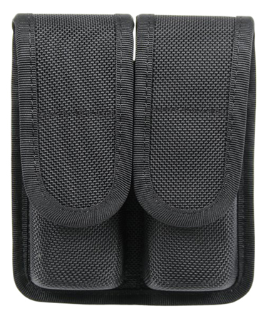 [648018032592] Blackhawk 44A001BK Double Mag Pouch  Black Cordura Compatible w/Double Stack/9mm/40/45