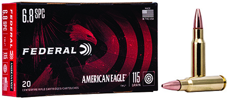 [029465064051] Federal AE68A American Eagle Rifle 6.8mmRem SPC 115gr Total Metal Jacket 20 Per Box/10 Case