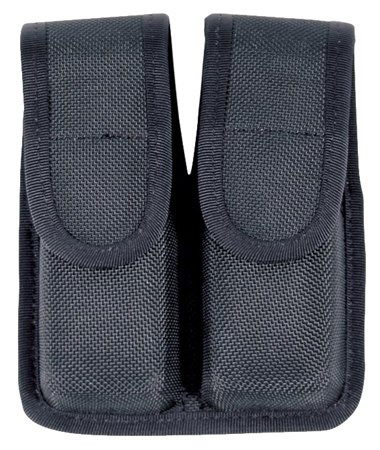 [648018029844] Blackhawk 44A000BK Double Mag Pouch  Black Cordura Compatible w/Single Stack/9mm/40/45