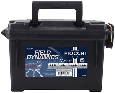[762344863436] Fiocchi 223FHVA Field Dynamics  223Rem 50GR V-Max