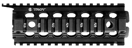 [812699017609] Troy Ind SRAIDIDD7BT00 Battle Rail Drop-In Enhanced 7" 6005A-T6 Aluminum Black Anodized for M16, M4
