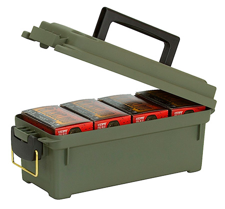 [024099212120] Plano 121202 Shell Box  4Boxes OD Green Plastic