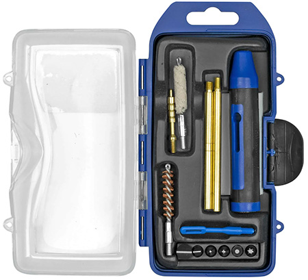 [761903381800] DAC GM22P GunMaster Cleaning Kit 22 Cal Pistol/14 Pieces Black/Blue
