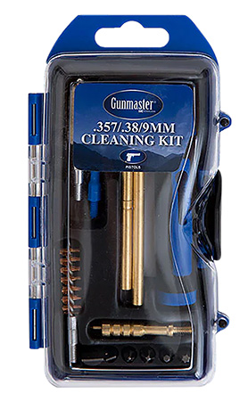 [761903381817] DAC GM9P GunMaster Cleaning Kit 9mm  &  38 Cal Pistol/14 Pieces Black/Blue