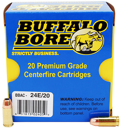 [651815024059] Buffalo Bore Ammunition 24E20 Personal Defense Strictly Business 9mmLuger +P 124gr Jacket Hollow Point 20 Per Box/12 Case