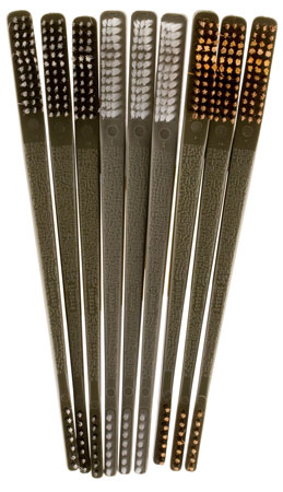 [014895316092] Otis FG316BP AP Brushes Variety Pack Multi-Caliber Universal Firearm 10" Long Bronze/Nylon/Stainless Steel Bristles 9 Per Pkg
