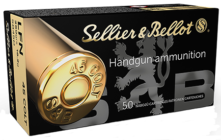 [754908500581] Sellier  &  Bellot SB45D Handgun  45Colt 250gr Lead Flat Nose 50 Per Box/12 Case