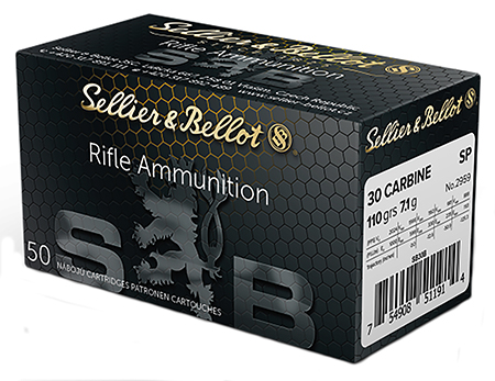 [754908511914] Sellier  &  Bellot SB30B Rifle  30Carbine 110gr Soft Point 50 Per Box/20 Case