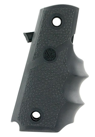 [743108140000] Hogue 14000 Rubber Grip  Black Rubber with Finger Grooves for Para Ordnance P-14