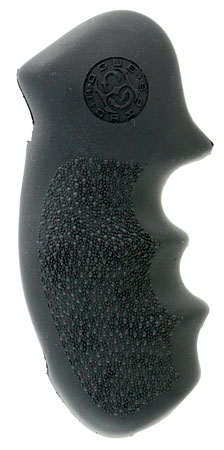 [743108190005] Hogue 19000 Monogrip  Black Rubber with Finger Grooves for S&W K, L Frame with Round Butt