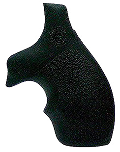 [743108610008] Hogue 61000 Rubber Bantam  Black Rubber with Finger Groove for S&W J Frame with Round Butt