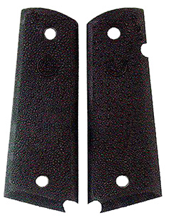 [743108450901] Hogue 45090 OverMolded Grip Panels Cobblestone Black Rubber with Palm Swells for 1911 Government