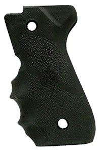[743108920008] Hogue 92000 Rubber Grip  Black Rubber with Finger Grooves for Beretta 92F, 96