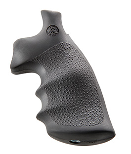 [743108190029] Hogue 19002 Conversion Monogrip  Black Rubber with Finger Grooves for S&W K, L Frame with Round Butt
