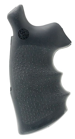 [743108250020] Hogue 25002 Conversion Monogrip  Black Rubber with Finger Grooves for S&W N Frame with Round Butt