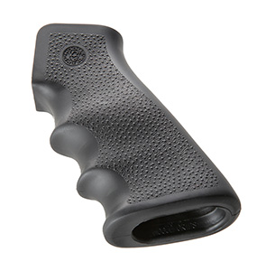 [743108150009] Hogue 15000 OverMolded Grip Black Rubber with Finger Grooves for AR-15, M16