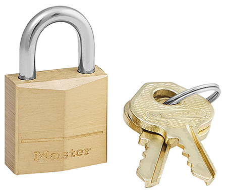 [071649376504] Master Lock 120D Padlock  Open With Key Gold Brass