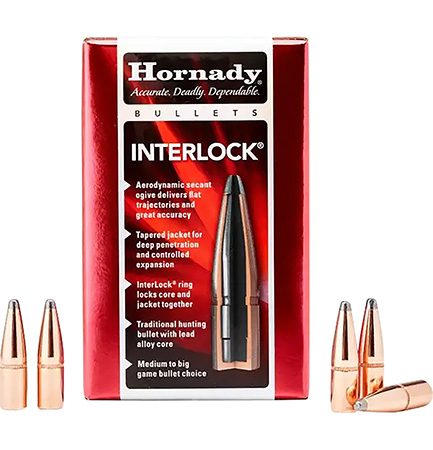 [090255230727] Hornady 3072 InterLock  30 Cal .308 180 gr Boat Tail Spire Point 100 Per Box/ 15 Case