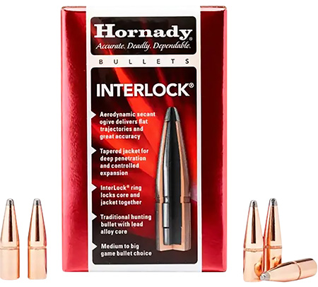 [090255232325] Hornady 3232 InterLock  8mm .323 150 gr Soft Point 100 Per Box/ 15 Case