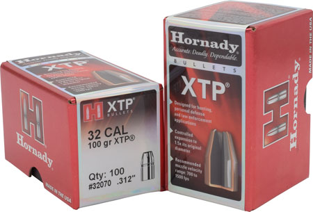 [090255232073] Hornady 32070 XTP  32 Cal .312 100 gr Hollow Point 100 Per Box/ 25 Case