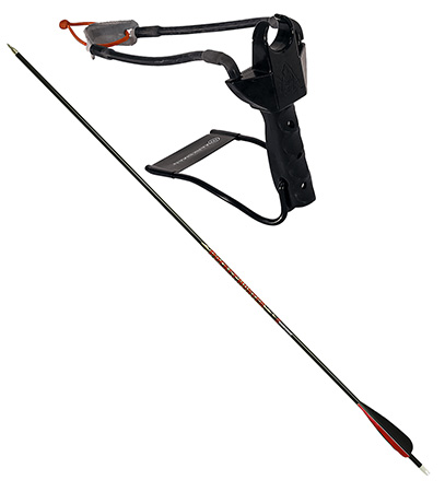 [026785030759] Marksman 3075 Marksman 3075 Pocket Hunter Slingshot Black Steel Frame Black Molded Handle